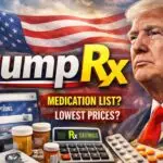TrumpRx medication list and trumprx.gov prescription pricing concept image